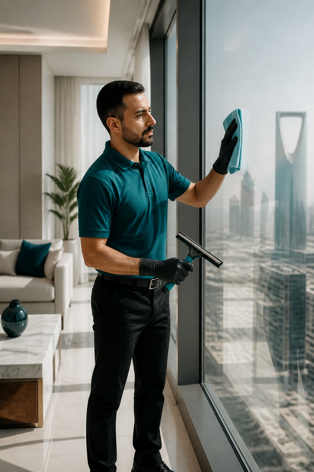 SHINEX professional cleaning a premium Riyadh interior